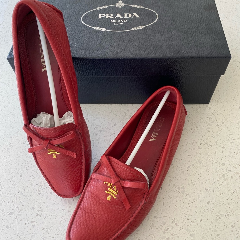 Red Prada Loafers